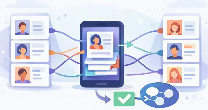 Dating app matching algorithm distributing profiles across users showing collaborative filtering and mutual interest connections between dating app profiles
