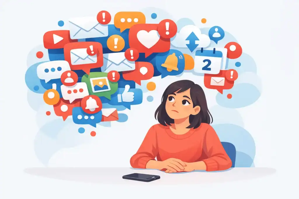 Woman overwhelmed by dating app chaos seeking practical dating tips and advice