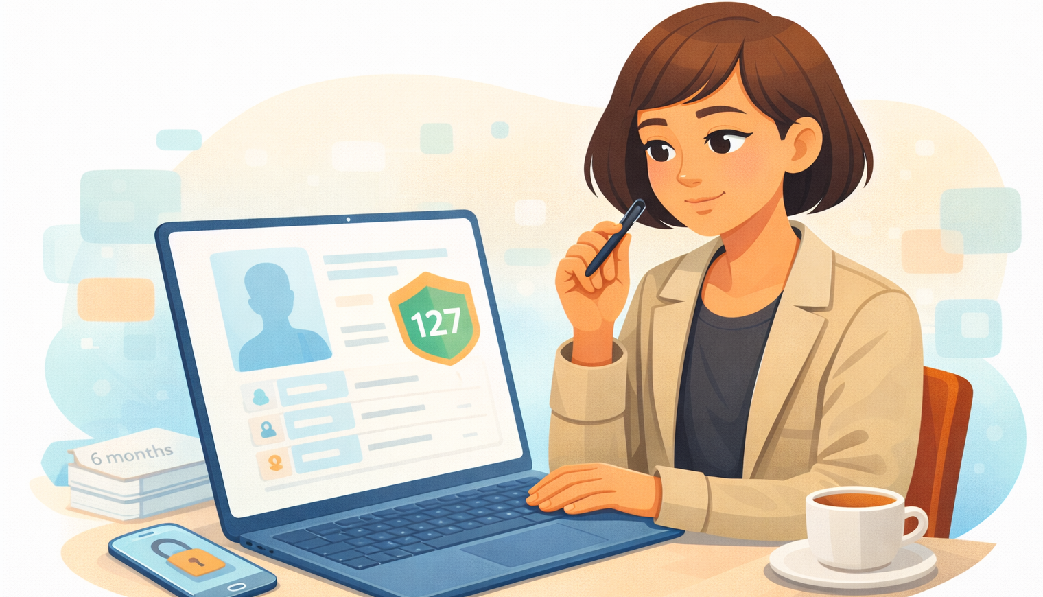 Woman reviewing an eHarmony compatibility score of 127 analyzing is eHarmony worth it