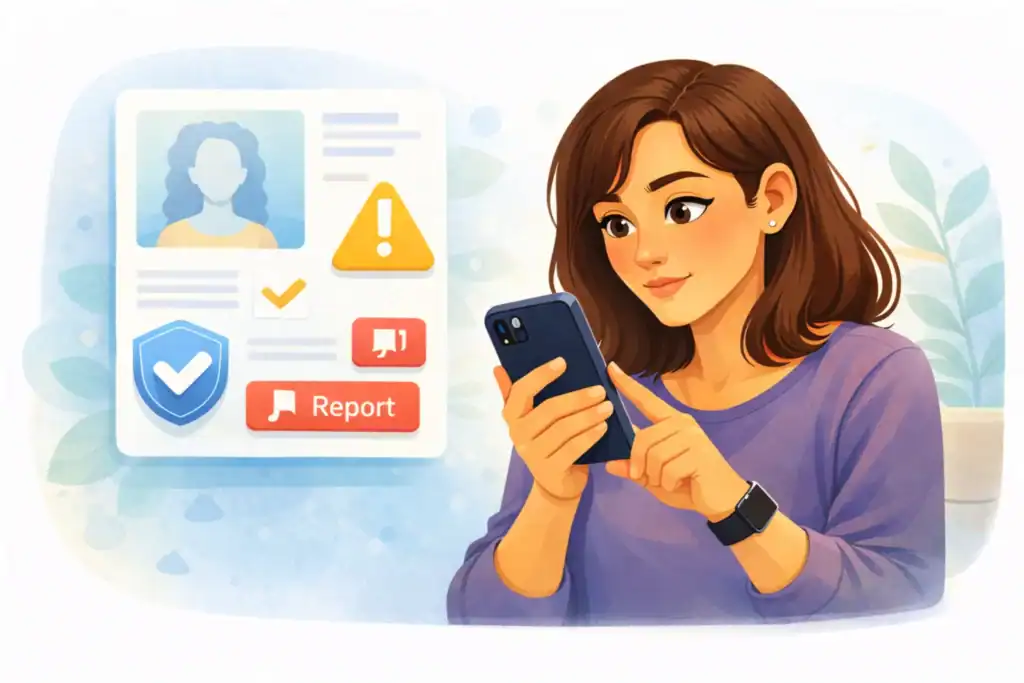 Woman reviewing is Match.com worth it in 2026 and are Match.com premiume features a good option