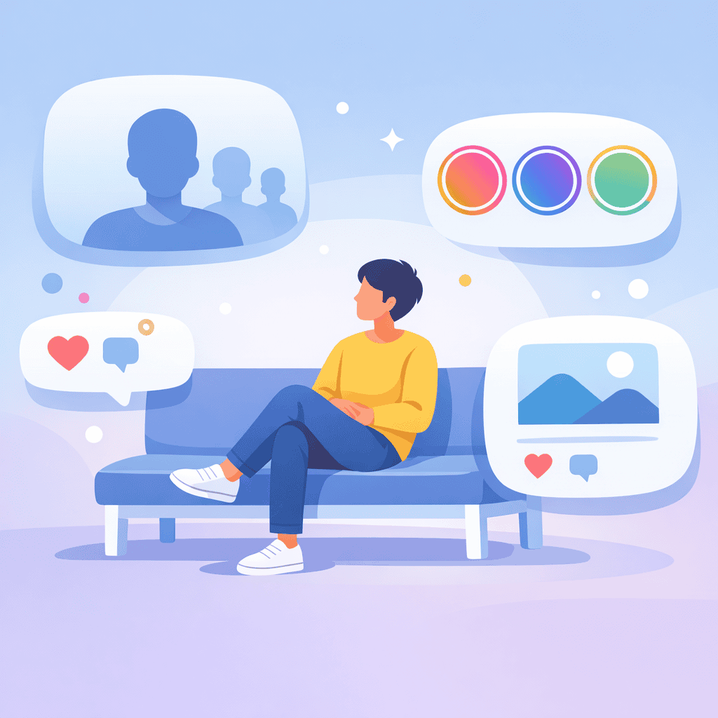 Illustration of digital dating confusion when she gives  you her Instagram instead of phone number