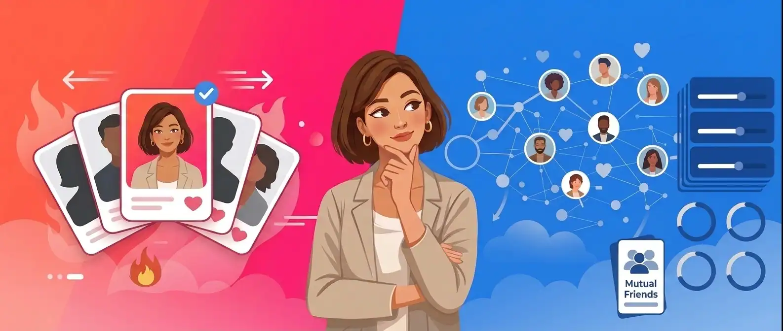 tinder vs facebook dating , deciding which one is worth it